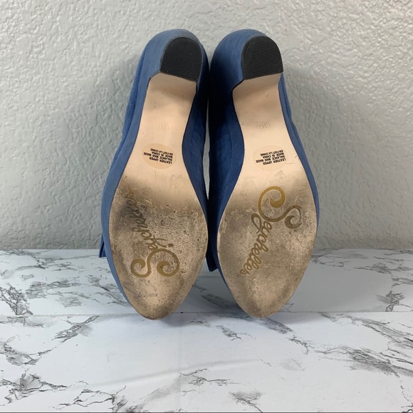 Seychelles Women’s Blue Suede Platform Heels 10 - Picture 8 of 8